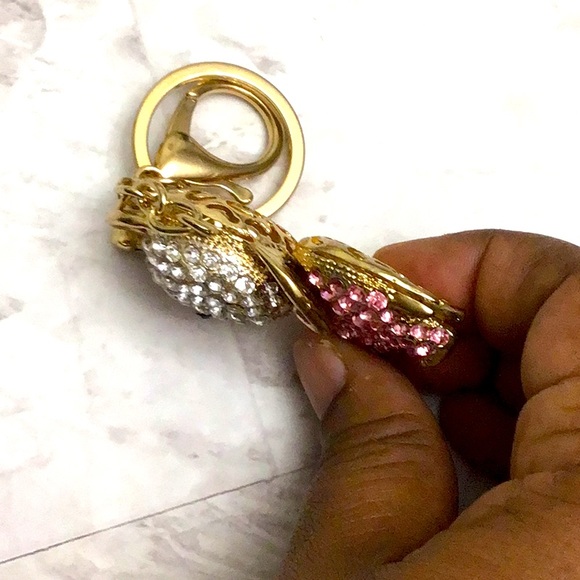 Cute Baby Elephant Rhinestone Bling Keychain, Handbag Charm, NWOT - Picture 5 of 5